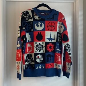 Star Wars Men’s Crewneck Sweater Size S Graphic Pullover Casual Cozy Top